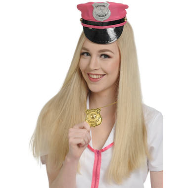 Politie Badge met Ketting - Goudkleurig