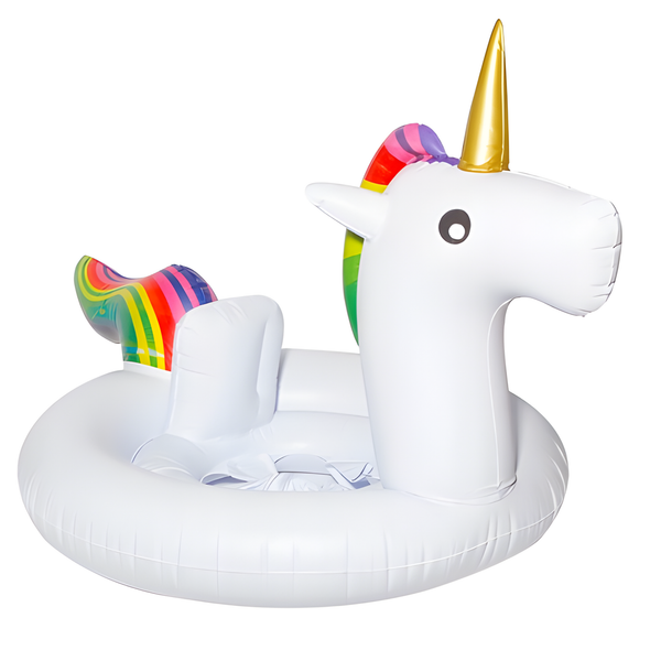 Aufblasbarer Einhorn-Schwimmring 70 cm mit Sitz für Babys