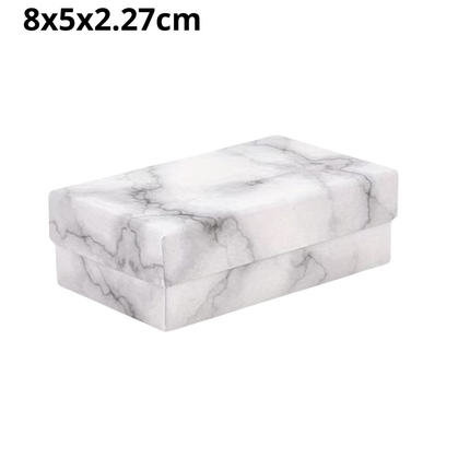 Luxe Cadeaudoosje Marmer Look 8x5 cm – Wit