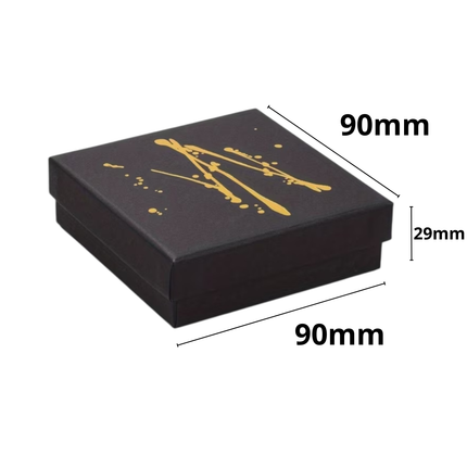 Luxe Cadeaudoosje 9x9 cm – Zwart met Goud Design