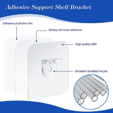 Sticker Plank Houder 55x55mm 4 + 1 Gratis