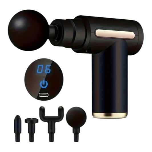 Oplaadbare Massage Gun - Inclusief 4 Opzetstukken - Touchscreen