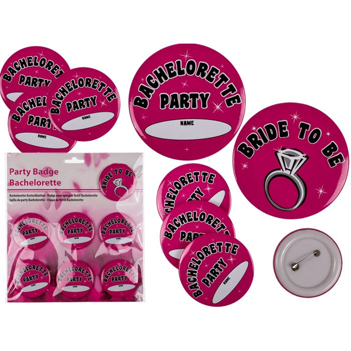 Kinky Pleasure Bachelorrette Buttons Set 7 pieces