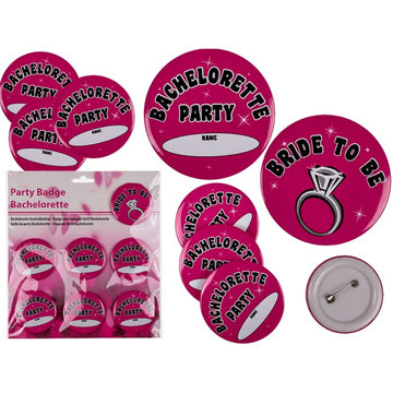 Kinky Pleasure Bachelorrette Buttons Set 7 pieces