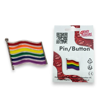 Regenboog Vlag Pin – Golvend LGBTQ+ Speldje van Metaal
