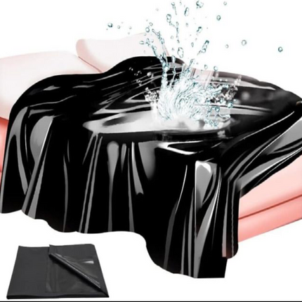 Kinky Bed Sheet – PVC – Zwart & Bruin – 160 x 227 cm – Waterproof