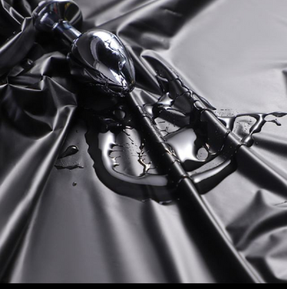 Kinky Bed Sheet – PVC – Zwart & Bruin – 160 x 227 cm – Waterproof