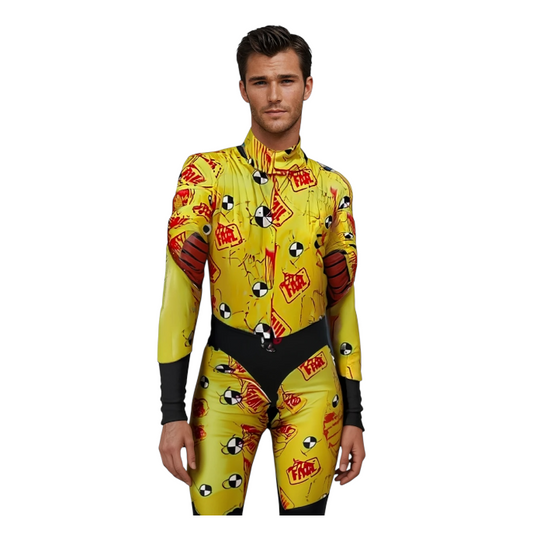 Crashed Test Dummy Kostuum – Maat S, M, L – Verkleedpak met Muts