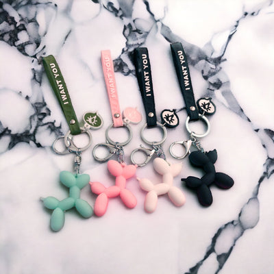 Sleutelhanger Hondje met Naamflap 'I Want You'