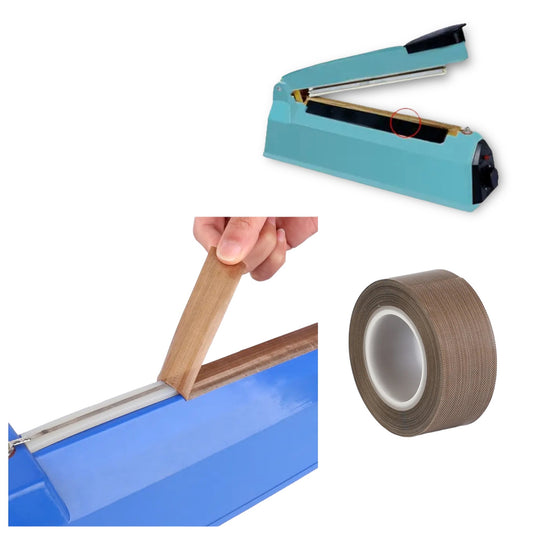 Tape Roll For High Temperatures. PTFE Tape Roll with Adhesive for Vacuum Sealers and High Temperature 10 Meters