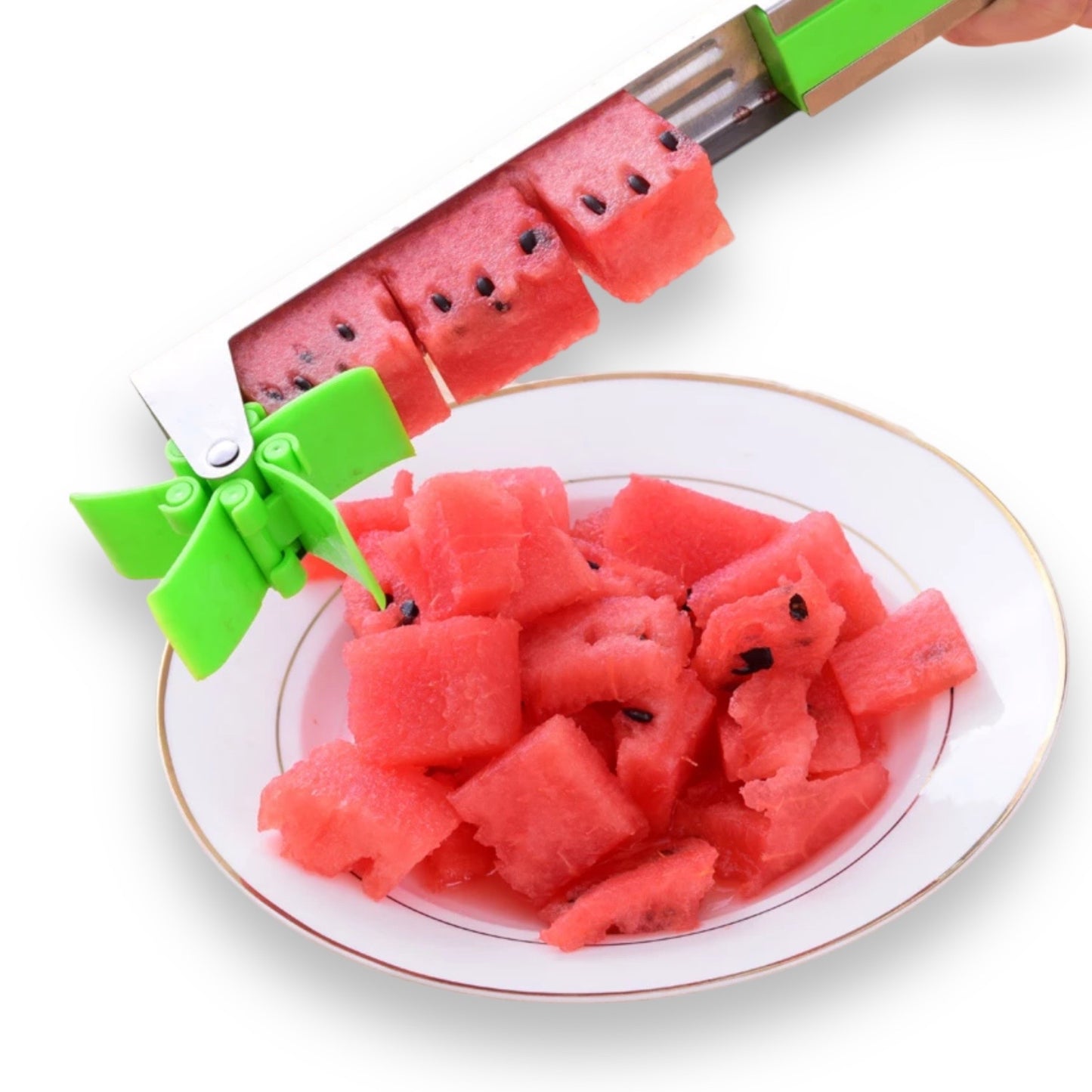 Windmill Watermelon Slicer - Perfect Cubes in an Instant