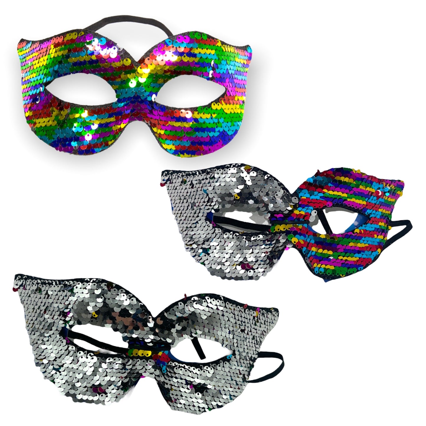 Eye Mask Reversible Sequins Rainbow Colors