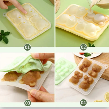 Cute Bear Shape Ice Cube Tray - Make Your Drinks Irresistible 