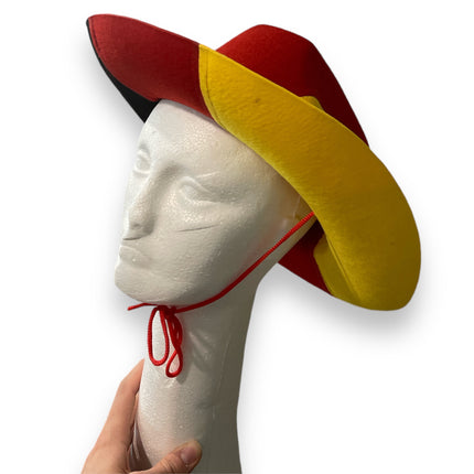 Cowboy hat with cord - German flag - Made of felt - One size - With hanger