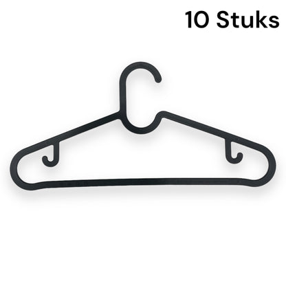 Durable and space-saving clothes hangers made from recycled material, 10 pieces