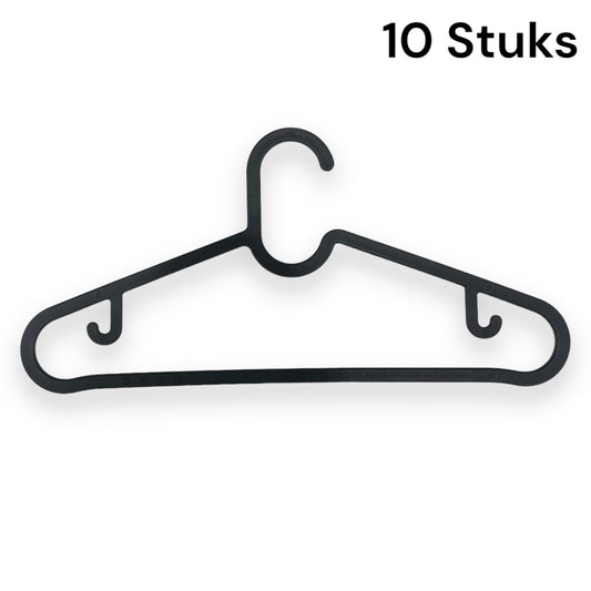 Durable and space-saving clothes hangers made from recycled material, 10 pieces