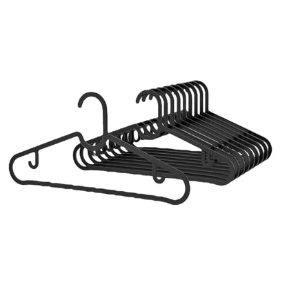 Durable and space-saving clothes hangers made from recycled material, 10 pieces