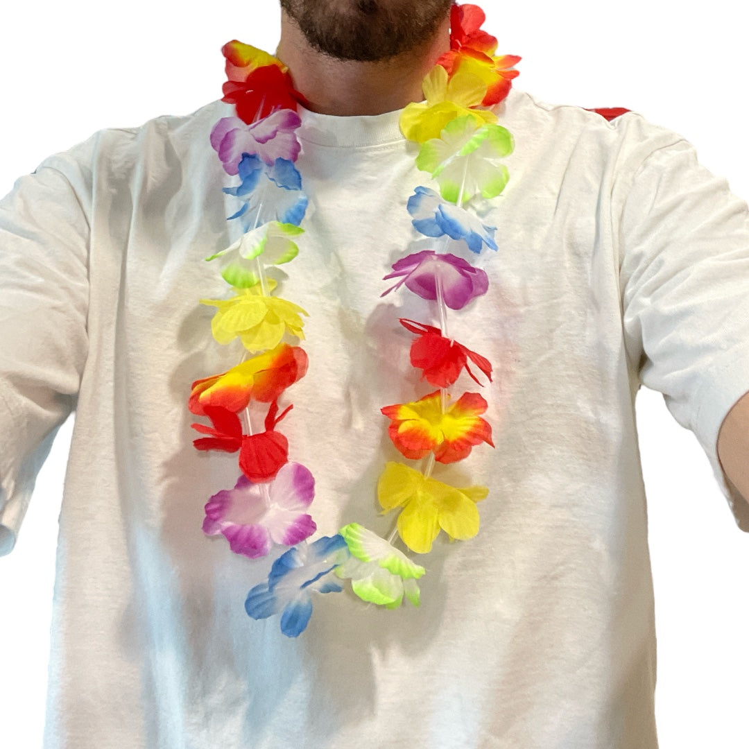 Hawaiian Aloha Wreath Rainbow Colors 45cm 