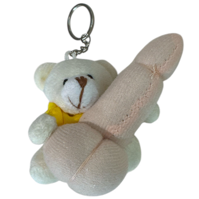 Pluche Sleutelhanger met Beer en Penis Ondeugend Detail