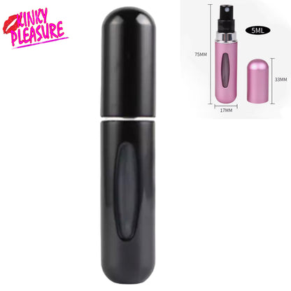 Draagbare Mini Hervulbare Parfum Fles - Zwart & Goud - AX025