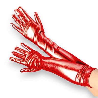Lange Handschoenen Rood Wetlook