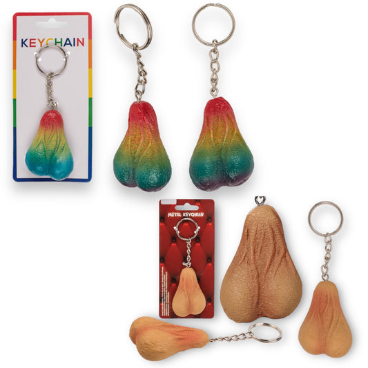 Funny Metal Keychain - Hang Bag (Balls) 2 Models.