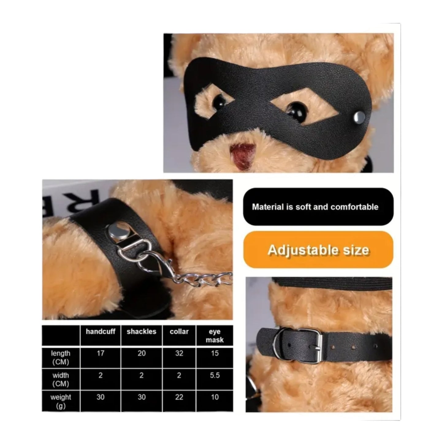 Teddy Bear Met Bondage Outfit - Verkrijgbaar in Bruin en Wit
