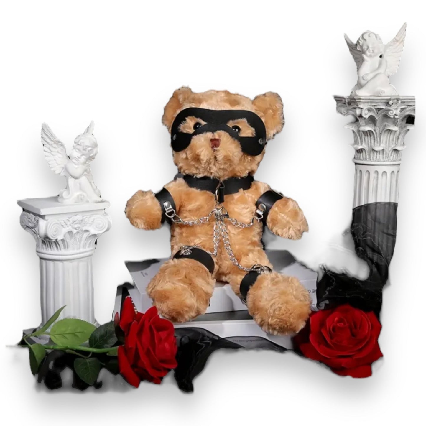 Teddy Bear Met Bondage Outfit - Verkrijgbaar in Bruin en Wit