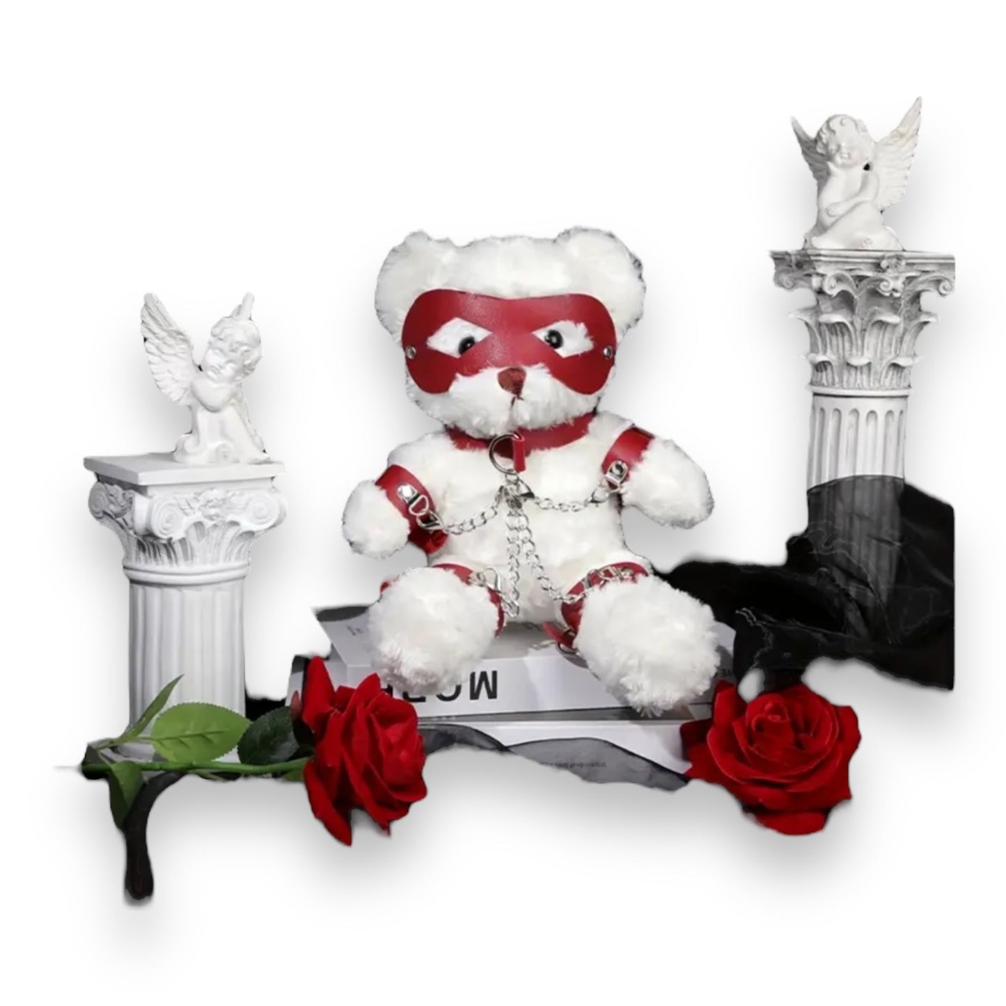 Teddy Bear Met Bondage Outfit - Verkrijgbaar in Bruin en Wit