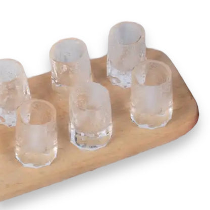 Handige 4-delige Siliconen Ice Shot Glass Mold - Perfect voor Zomerse IJskoude Drankjes!
