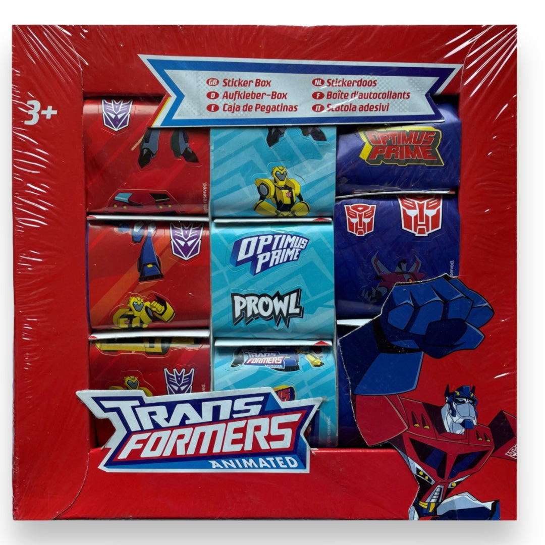 Transformers Animated Sticker Box - 36 Stickers on 3 Rolls - Suitable for children from 3 years