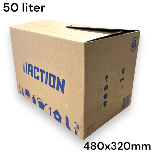 Action Moving Box - Sustainable and Spacious Solution for all your Moving Needs 480x430x330mm 50L