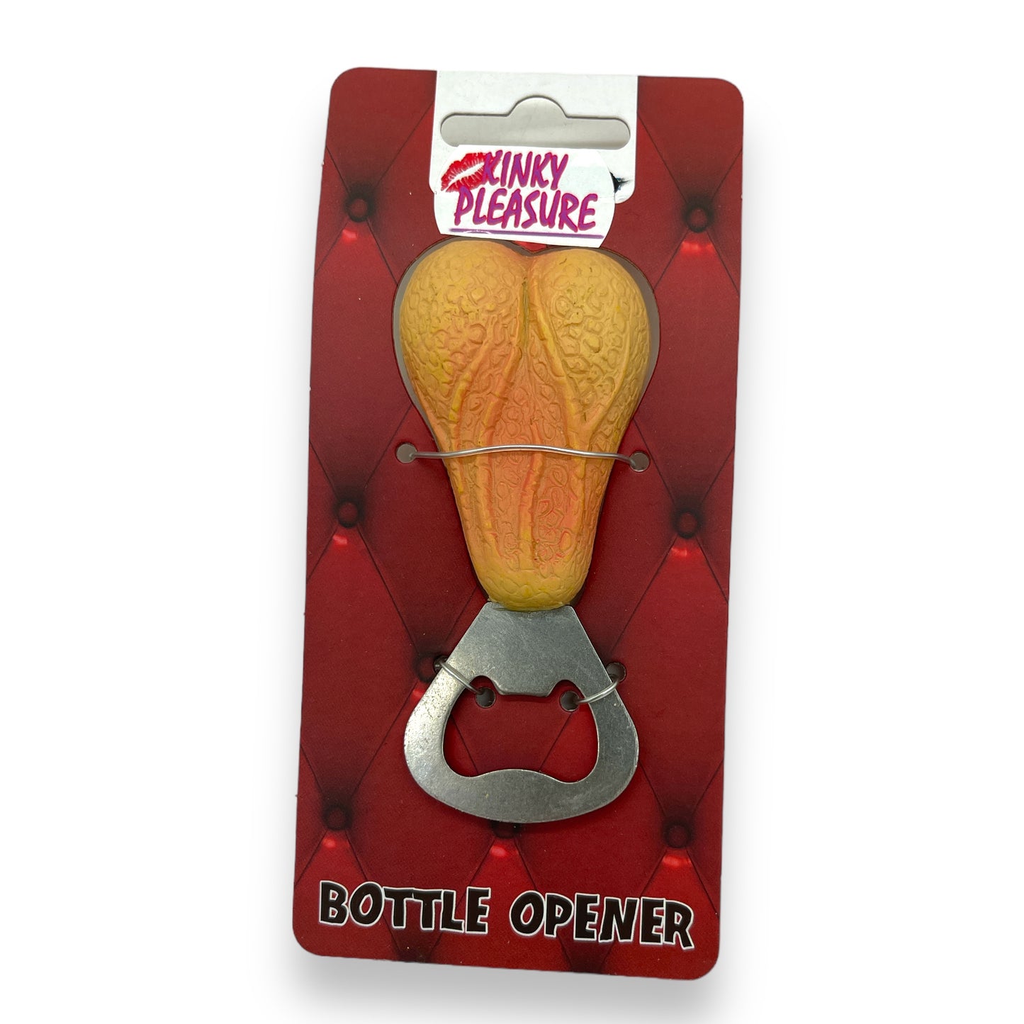 Funny Metal Bottle Opener - Ball Bag Design Beige