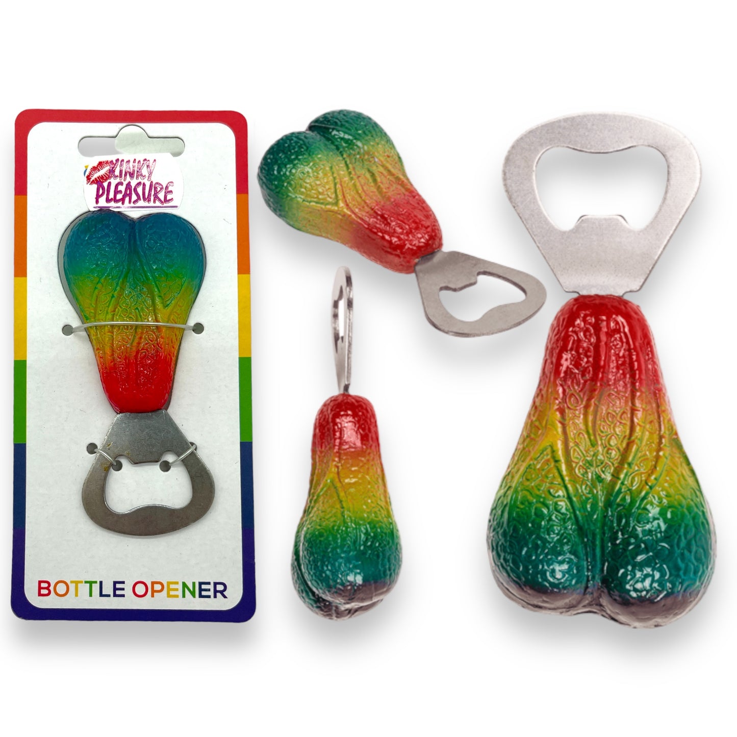 Funny Metal Bottle Opener - Ball Bag Design Rainbow