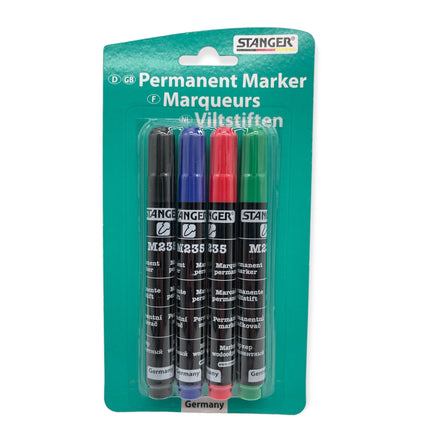 Permanente markers, set van vier stuks