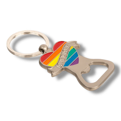 Sleutelhanger met Flesopener – Love is Love Hart