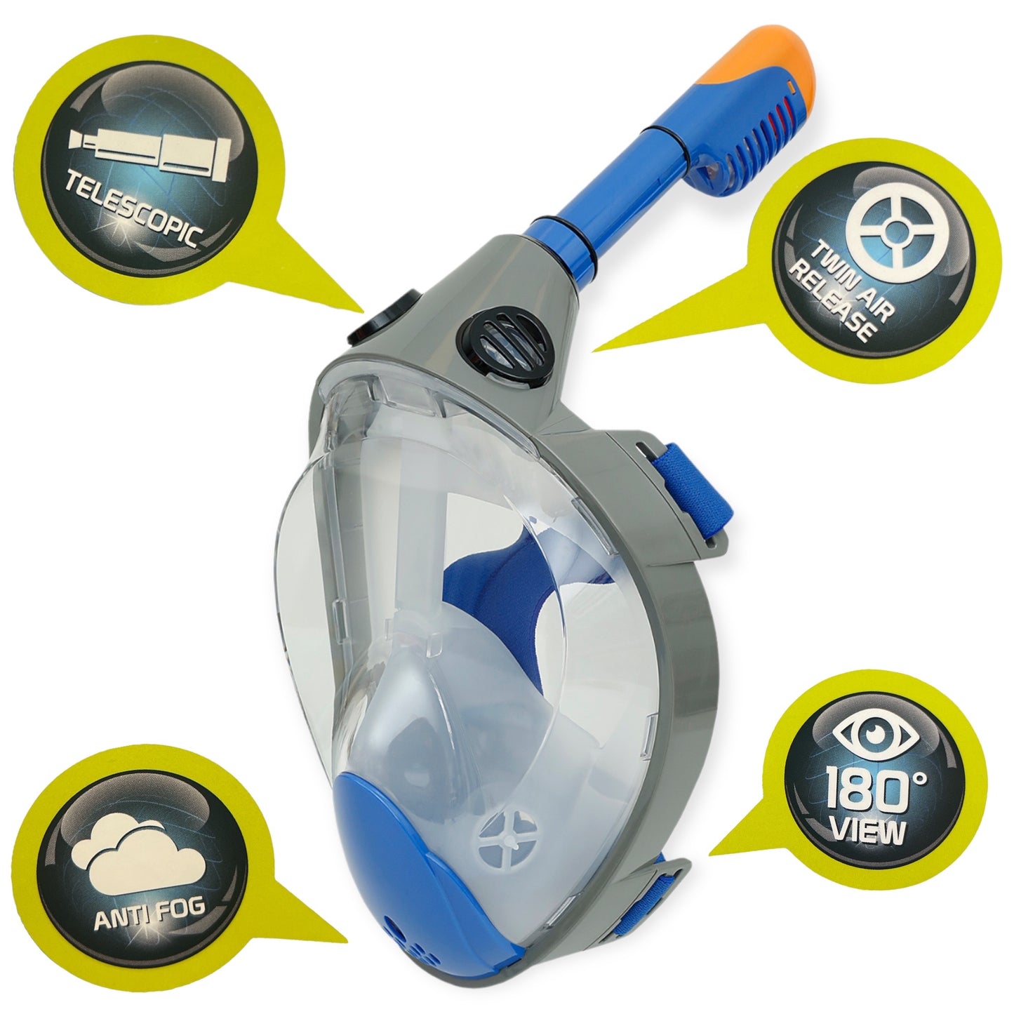 Ontdek de Onderwaterwereld met het Panoramische Snorkelmasker voor Volwassenen L/XL