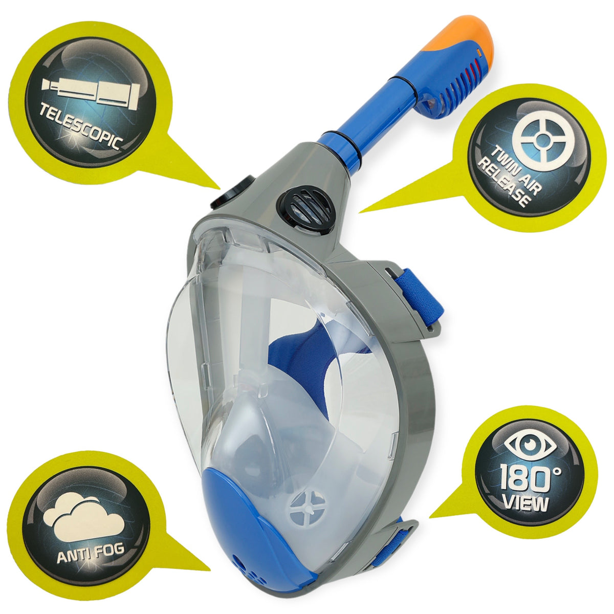 Panoramisch Snorkelmasker Volwassenen L/XL