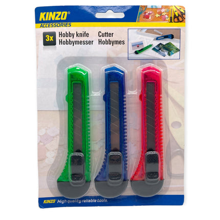 Kinzo magazijnmesjes, set van drie stuks