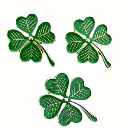 Geluks-klavertje vier metalen pin – 2,5 cm