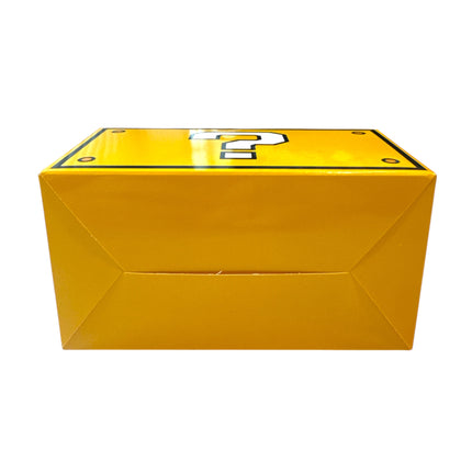 Gele Traktatiedoos met Handvat 15x8x8 cm – Cadeaudoos met Vraagteken