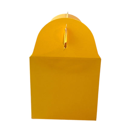 Gele Traktatiedoos met Handvat 15x8x8 cm – Cadeaudoos met Vraagteken
