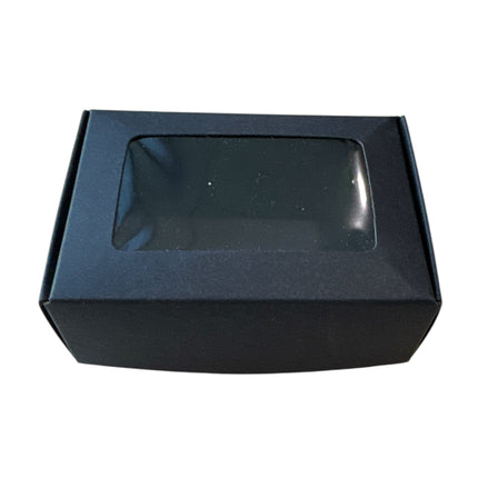 Zwarte Cadeaudoos met Venster 8,5x6x3 cm – Luxe Geschenkverpakking