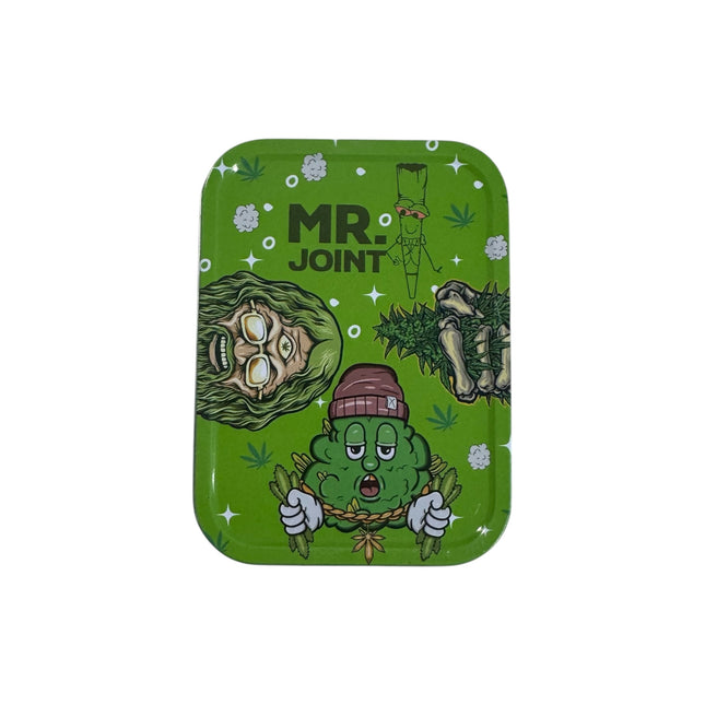 Mr. Joint Metalen Opbergdoos 11x8x2,5 cm – Groen Design Tin Box