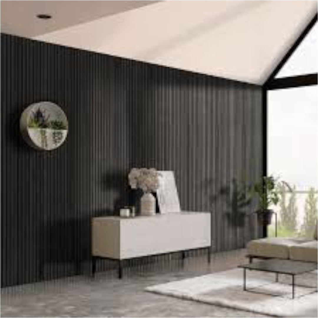 Black Ash Acoustic Wall Panel 270 x 60 x 2.1 cm