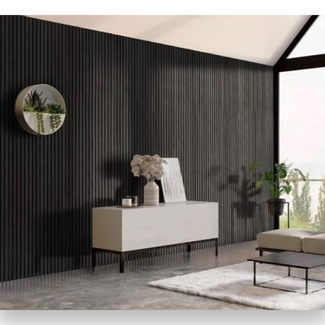 Black Ash Acoustic Wall Panel 270 x 60 x 2.1 cm