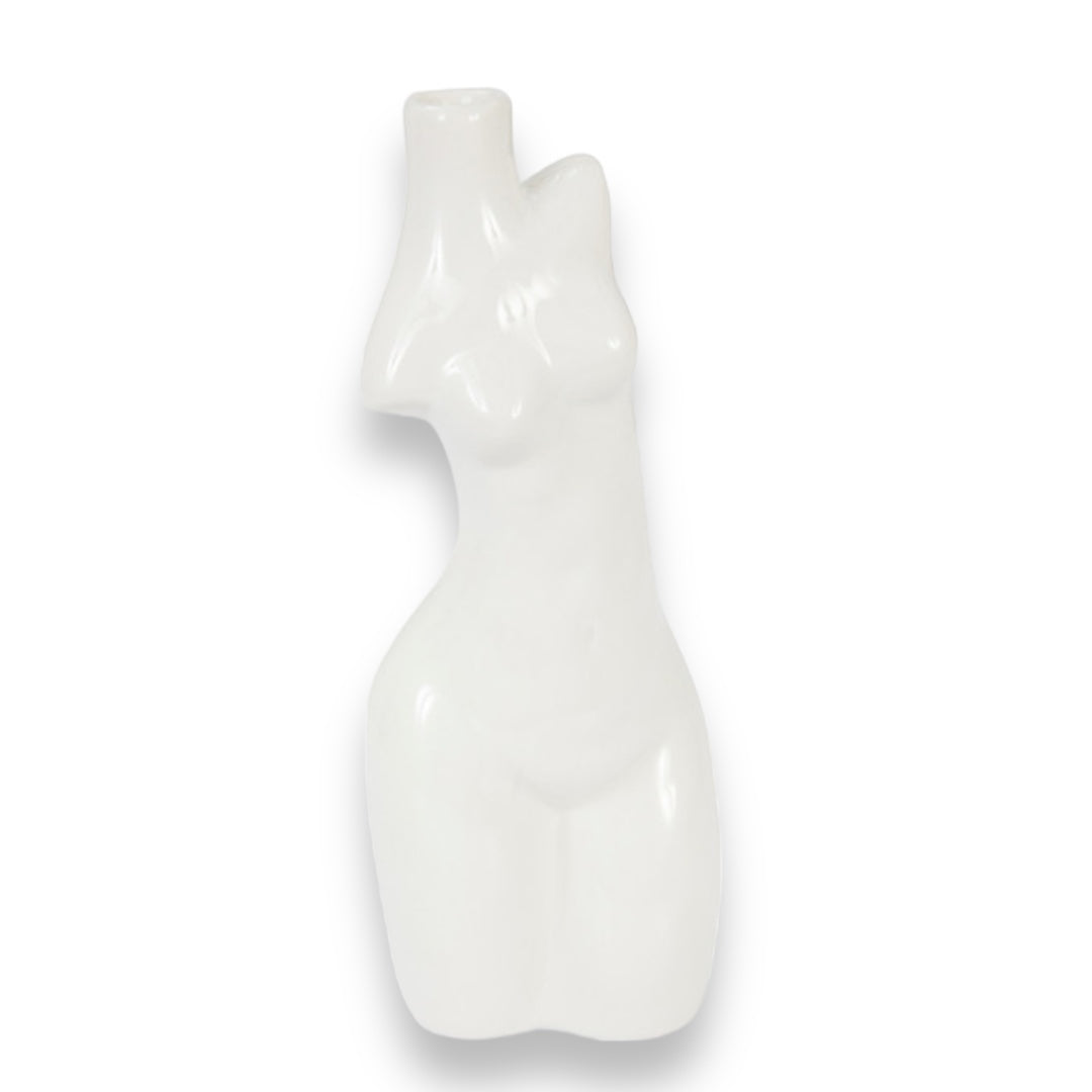 Vaas Vrouwenlichaam Wit - 25 cm