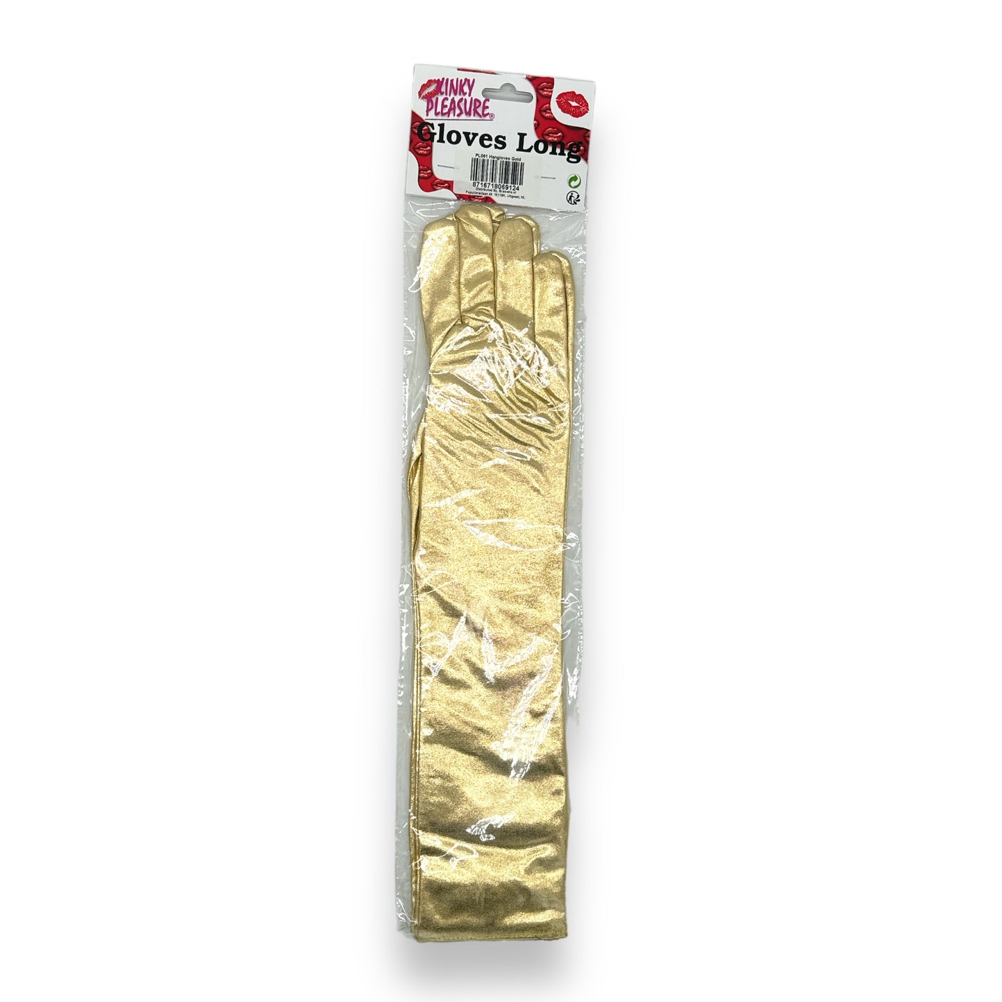 Lange Handschoenen in Gouden Wettlook - Verleidelijke Accessoire