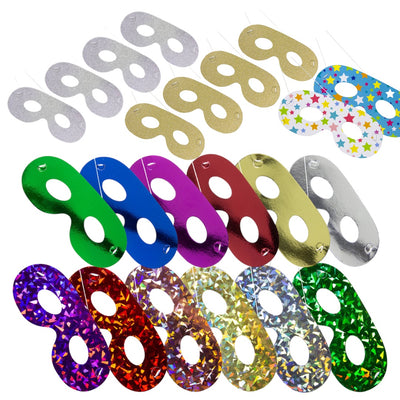 Kartonnen Maskers 4 Modellen - 6 stuks