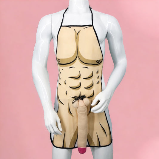 Funny Kitchen Apron with Mega Penis/Piece - An Unforgettable Cooking Experience!